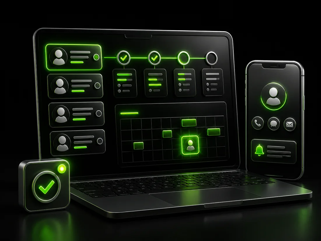 Übersichtlicher digitaler Kundenworkflow für Dienstleister